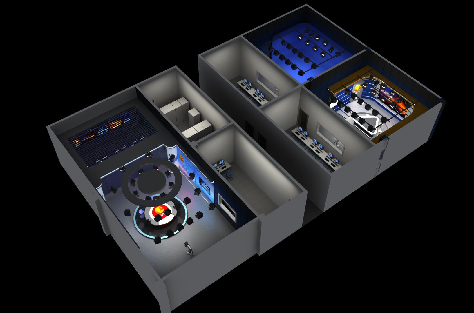 阿坝州新闻演播室灯光